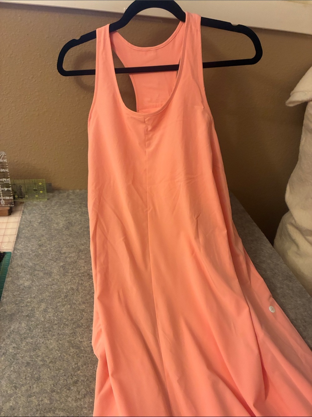 Racerback Maxi Dress in Peach Pink